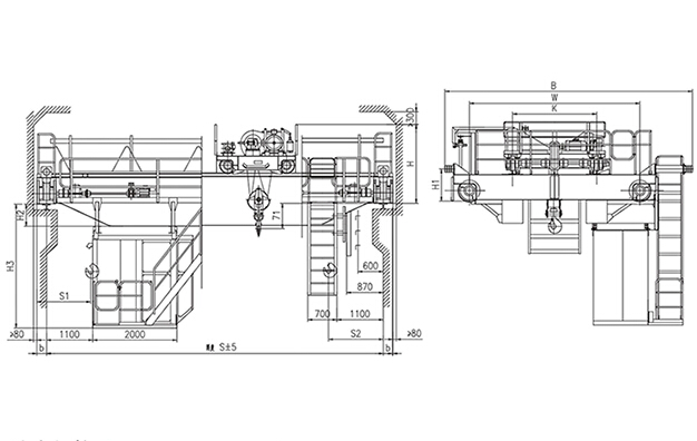 QD型5t吊钩桥式起重机