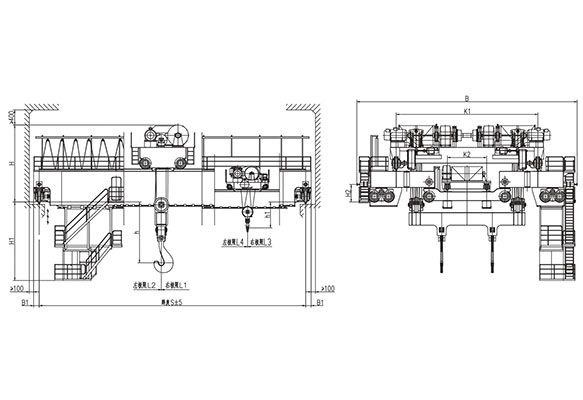  YZ型100、32~125、32t铸造起重机
