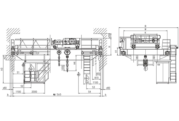 QY型16、3.2t绝缘吊钩桥式起重机